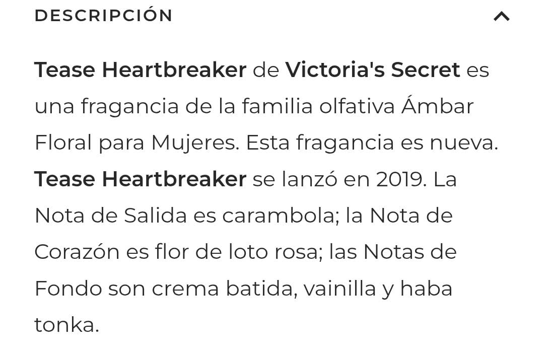 PERFUME TEASE HEARTBREAKER VICTORIA'S SECRET 100 ML
