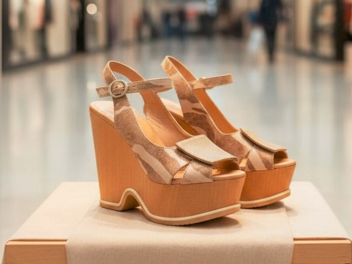 SANDALIAS DE PLATAFORMA CON CUÑA DE MADERA PRADA