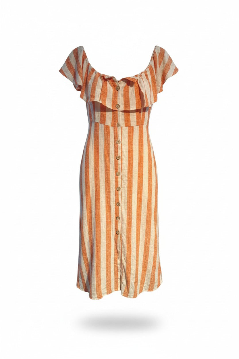 VESTIDO LARGO A RAYAS