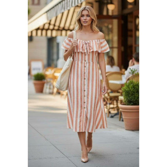 VESTIDO LARGO A RAYAS