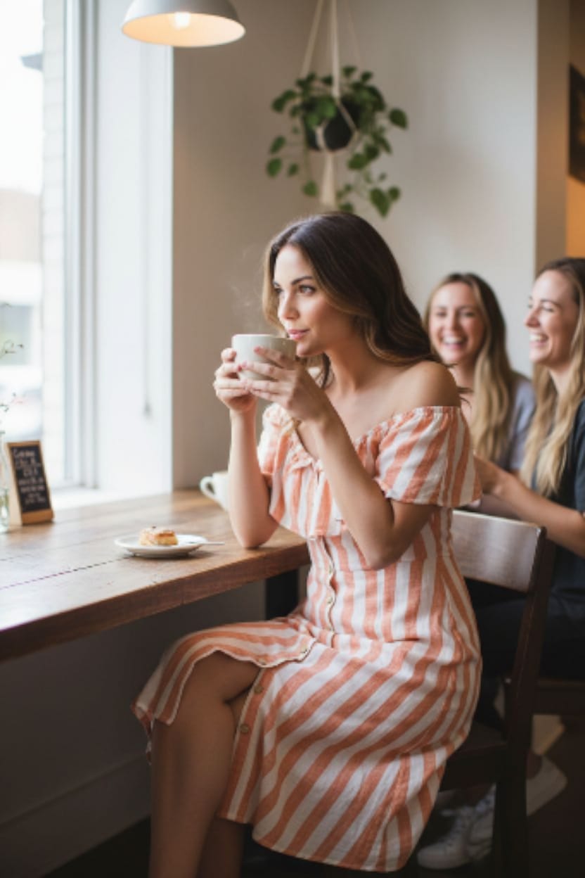 VESTIDO LARGO A RAYAS