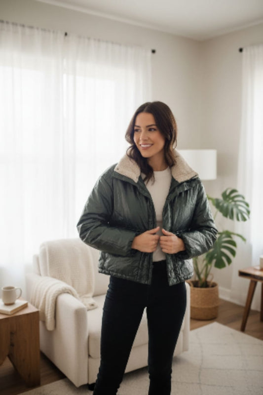 CHAMARRA-CASUAL-ALL IN MOTION-VERDE-TALLA ( M )