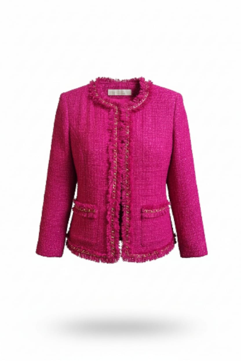 SACO-CASUAL-BOSTON PROPER-FIUCSA-TALLA ( 10 )