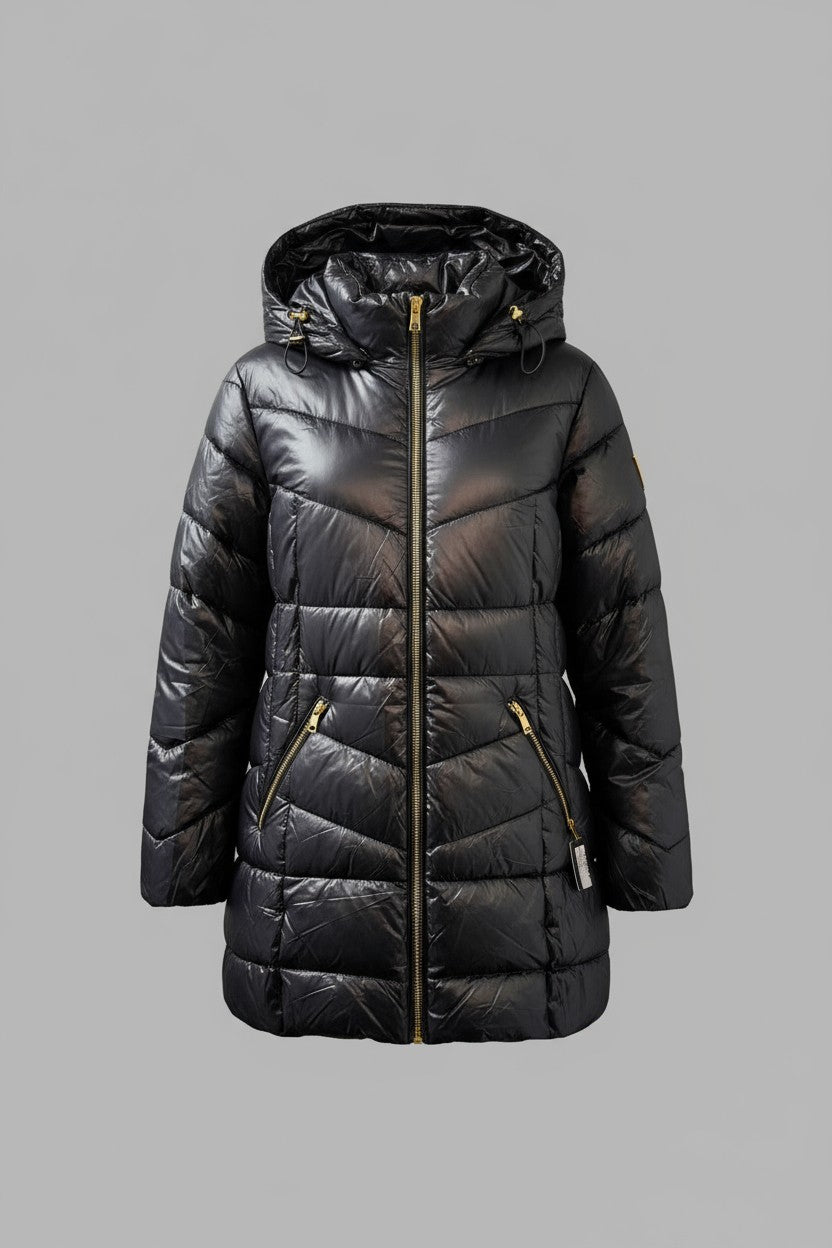 CHAMARRA ACOLCHADA LARGA BRILLANTE GUESS