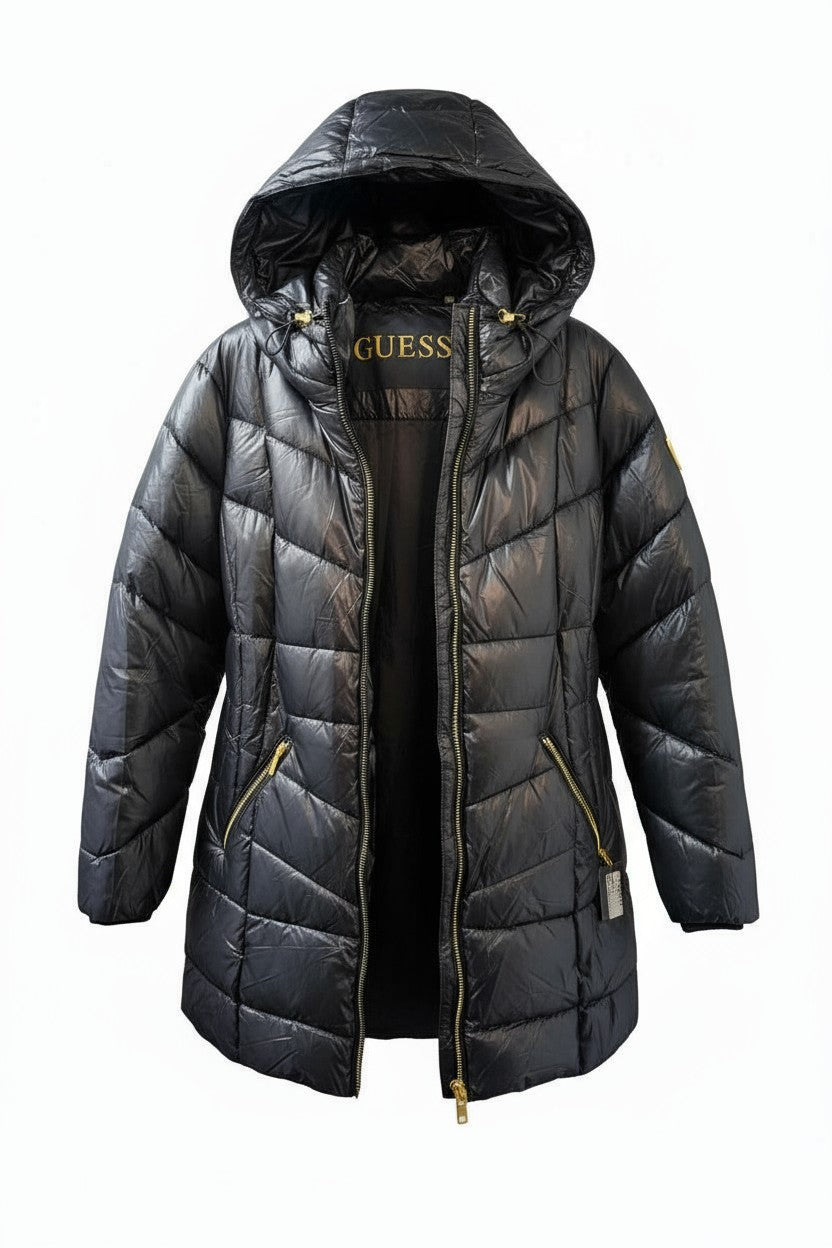 CHAMARRA ACOLCHADA LARGA BRILLANTE GUESS