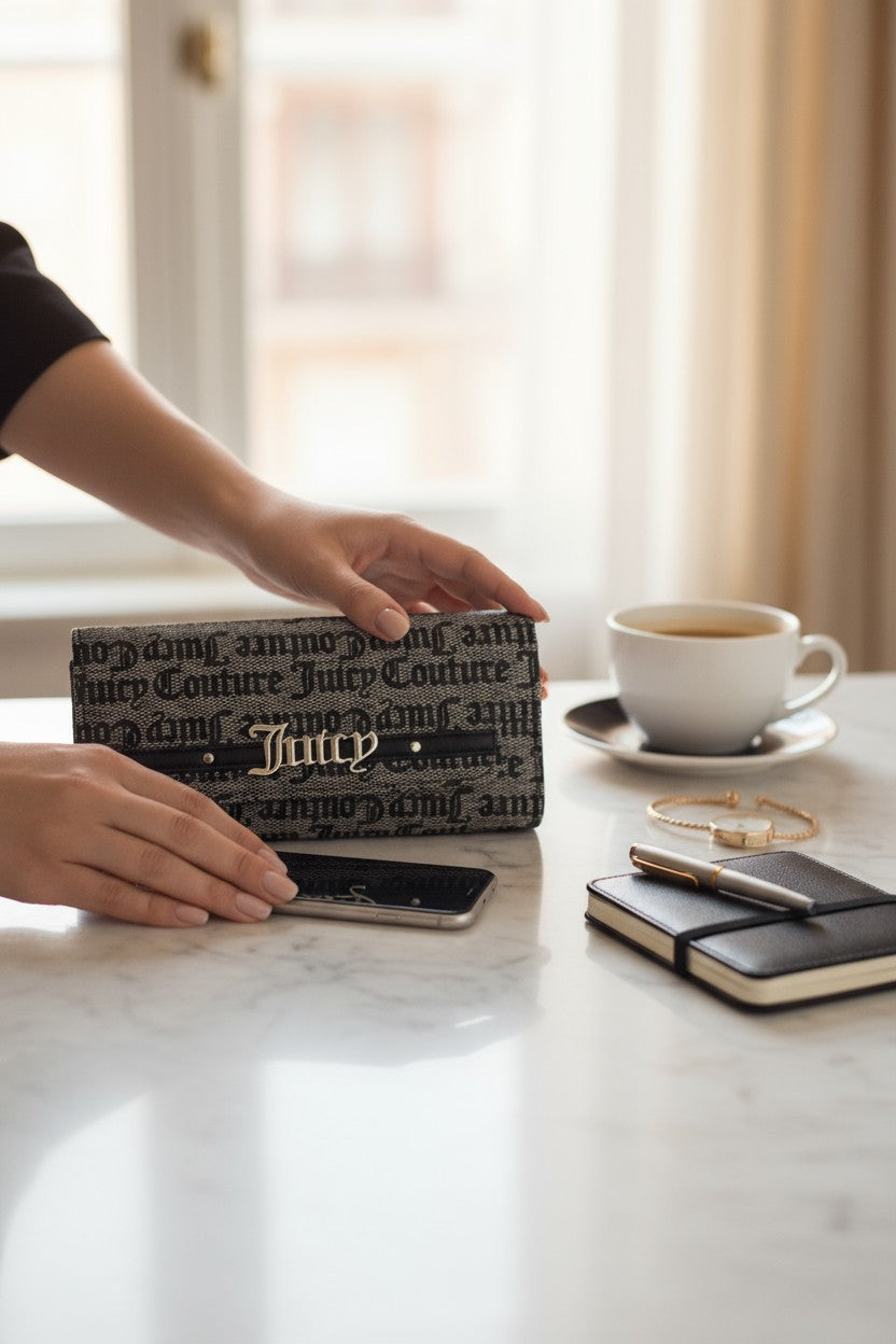 CARTERA TIPO SOBRE HOLOGRAM DE JUICY COUTURE