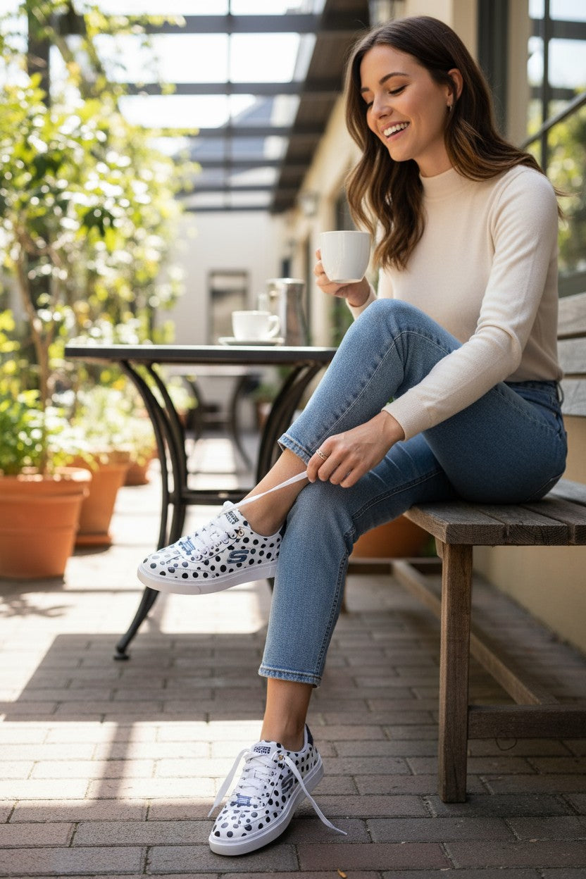 TENIS COURT CLASSICS CON ESTAMPADO LUNARES SKECHERS