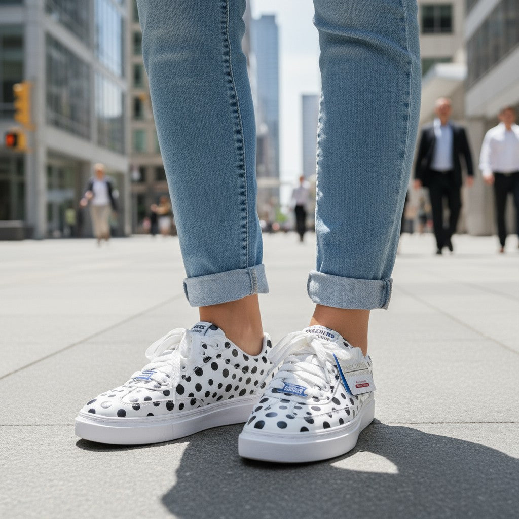 TENIS COURT CLASSICS CON ESTAMPADO LUNARES SKECHERS