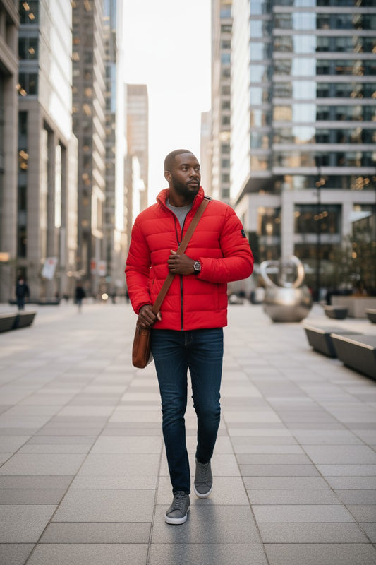 CHAMARRA ACOLCHADA ROJA DE CALVIN KLEIN