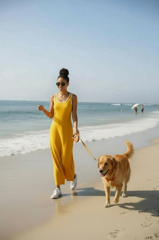 VESTIDO-CASUAL-JUICY COUTURE-NARANJA-TALLA ( L )