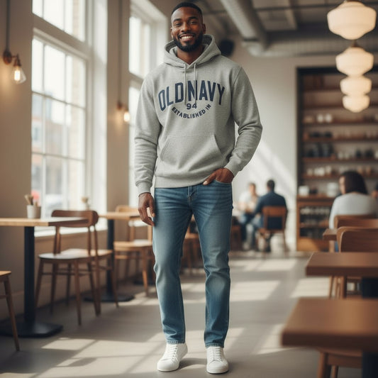 SUDADERA CON CAPUCHA GRIS OLD NAVY